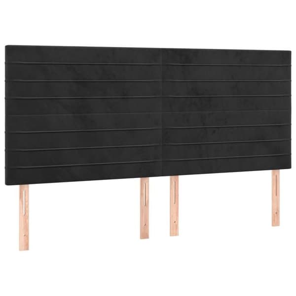 Maison Exclusive - Sängyn runkopatja ja patja Musta 200x200 cm Sametti