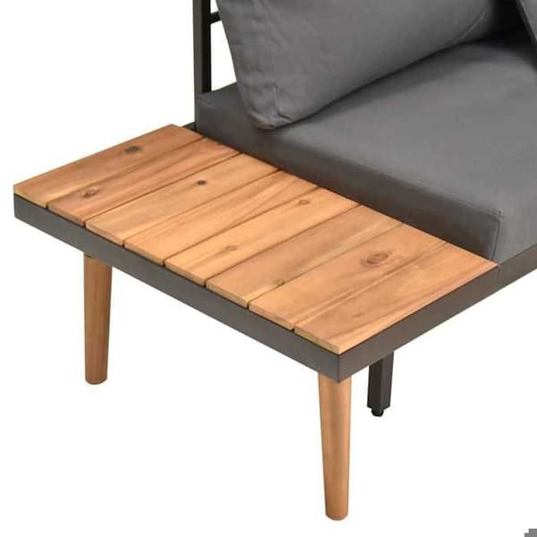Maison Exclusive - Havegruppe 4 stk med puder i solid akacietræ