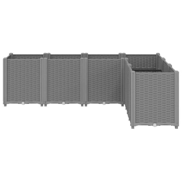 Maison Exclusive - Lys grå plantekasse 160x120x53 cm polypropylen Ljusgrått