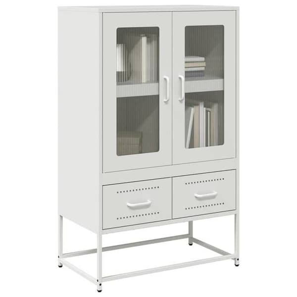 Maison Exclusive - Hvid buffet 68x39x111,5 cm stål
