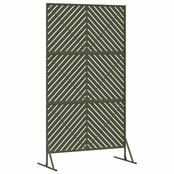 Maison Exclusive - Integritetsskärm 100 x 50 x 180 cm Stål Olivgrön