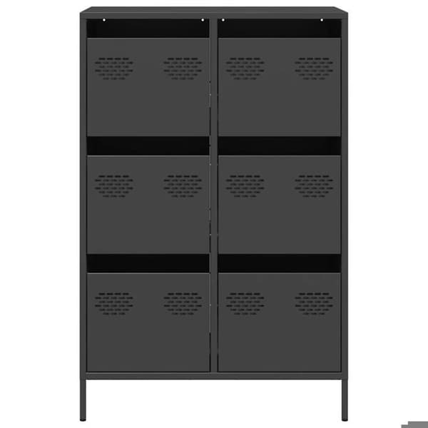 Maison Exclusive - Musta buffet 68x39x101,5 cm terästä