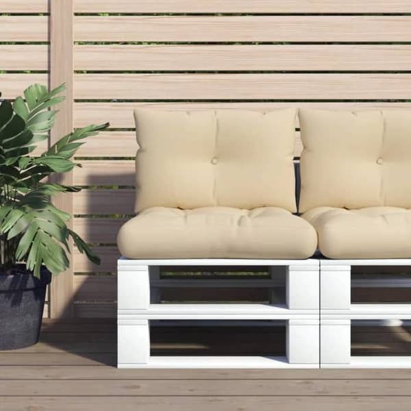 Maison Exclusive - Palettkuddar set om 2 beige tyg beige