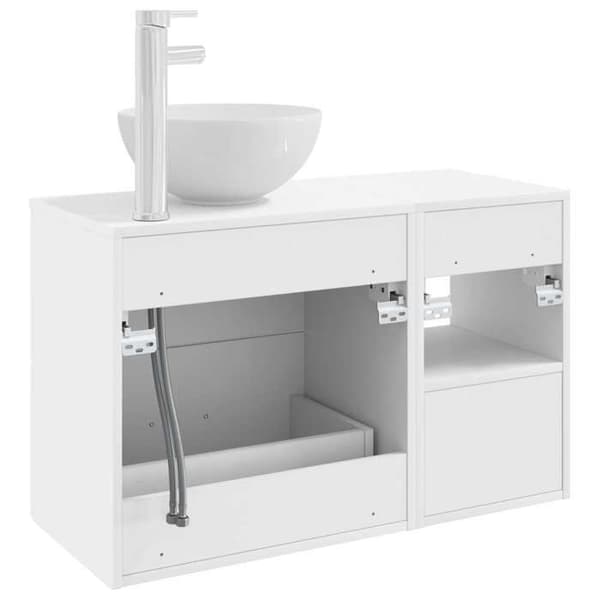 Maison Exclusive - Badmöbelset 2 delar Vit