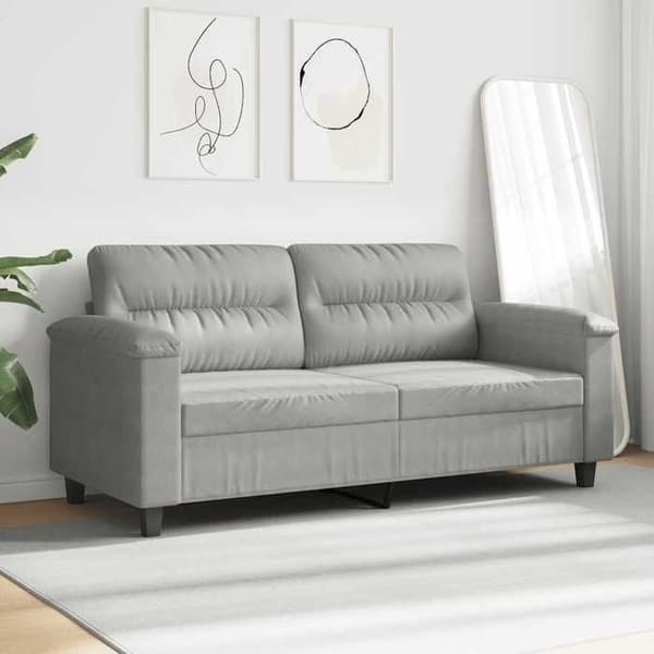 Maison Exclusive - 2-personers sofa i lys grå 140 cm mikrofiberstof