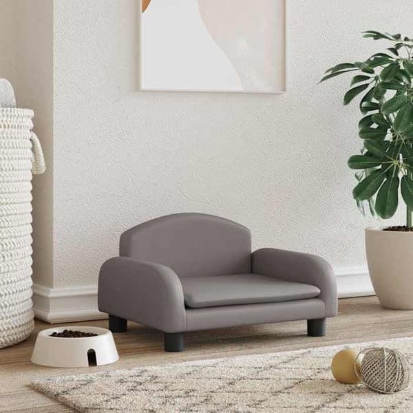 Maison Exclusive - Hundsäng grå 50x40x30 cm i konstläder grå