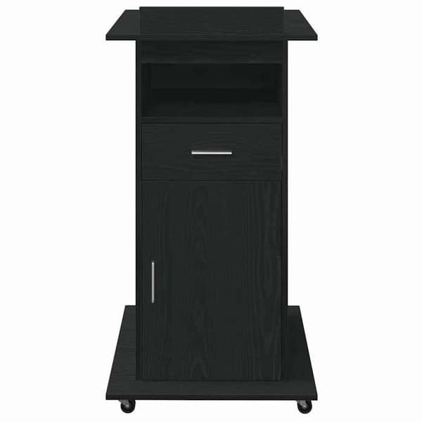 Maison Exclusive - Podium Sort egetræ Ingeniørtræ 55 x 55 x 107 cm