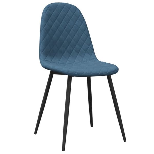 Maison Exclusive - Matstolar set om 2 Blå Sammet