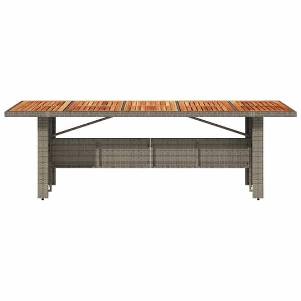 Maison Exclusive - Trädgårdsbord med grå akaciaträ och flätad harts