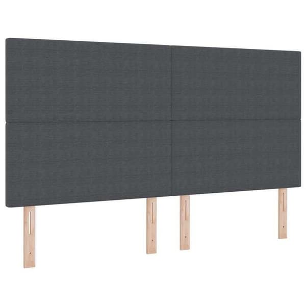 Maison Exclusive - LED-päätyharso Tummanharmaa 180 cm Kankainen samettikangas