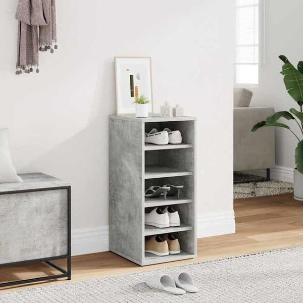 Maison Exclusive - Skoförvaring 31,5 x 35 x 70 cm Grå betong