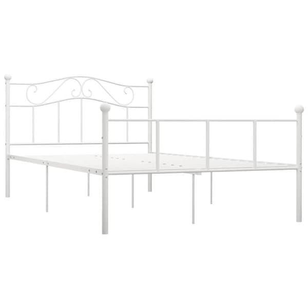 Maison Exclusive - Sengestel uden madras hvid metal 120x200 cm Vit
