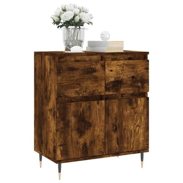 Maison Exclusive - Buffet Røget Eg 60x35x70 cm Ingeniørtræ