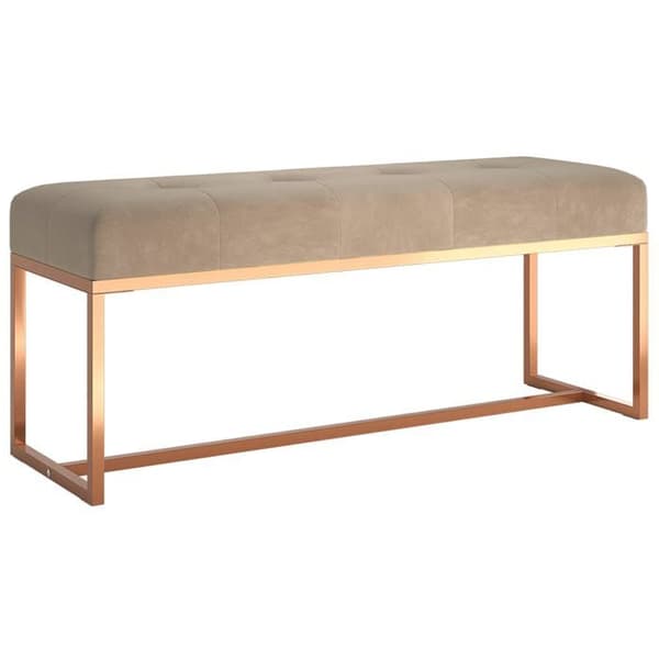 Maison Exclusive - Bänk Beige 110x36x45 cm Sammet