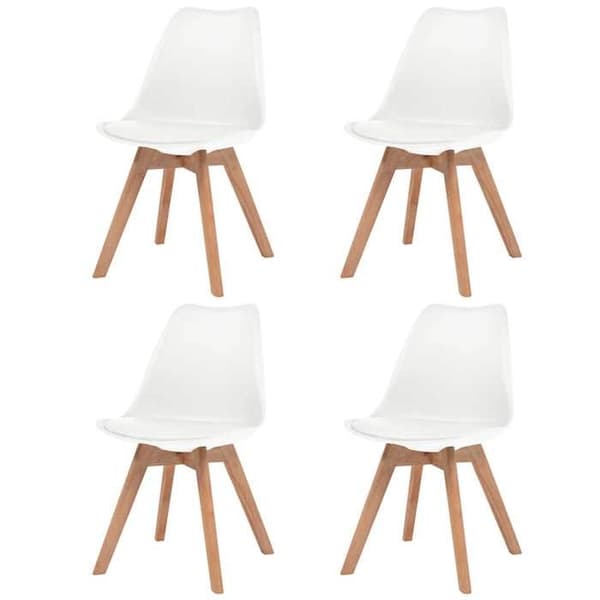 Maison Exclusive - Spisestole sæt af 4 Hvid Plastik