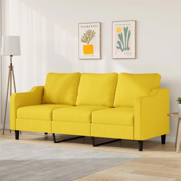 Maison Exclusive - 3-personers Sofa Lys Gul 180 cm Stof
