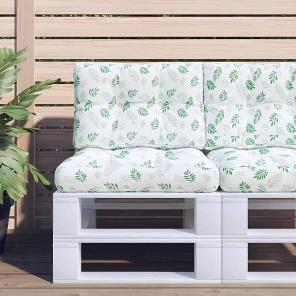 Maison Exclusive - Palettityynyt, 2 kpl, lehtikuvio, kangas