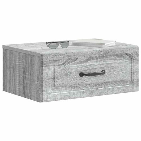 Maison Exclusive - Väggmonterad sängbord Sonoma grå 49 x 34,5 x 20 cm Sonoma grå