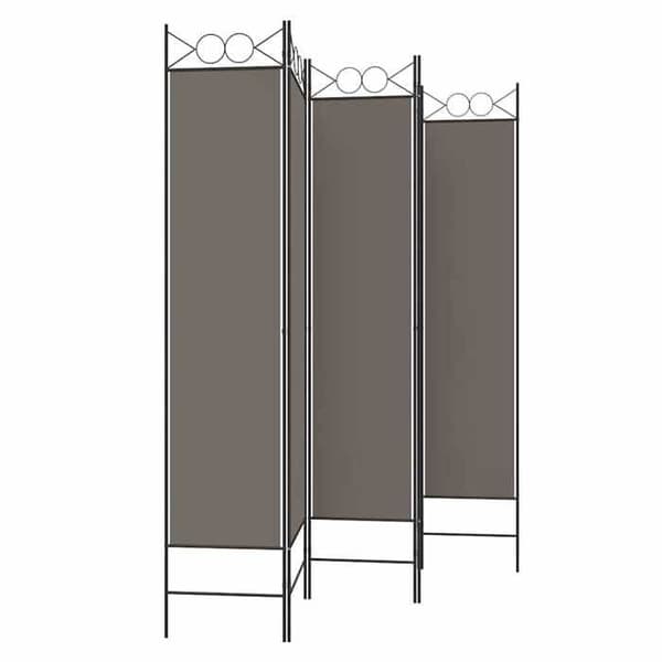 Maison Exclusive - Avskiljande vägg 5 paneler Antracit 200x200 cm Tyg