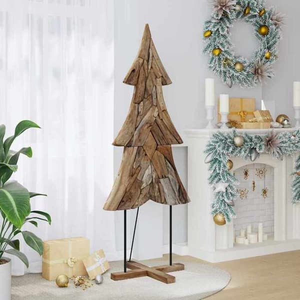 Juletræ - EKSKLUSIVT HUS - Rustik design - Massivt teaktræ - 181,5 cm - Brun brun