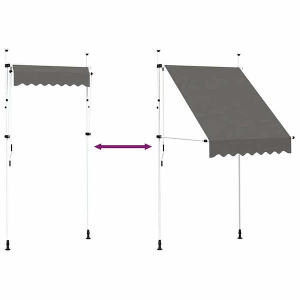Maison Exclusive - Manuell utdragbar markis 150 cm Antracit antracit
