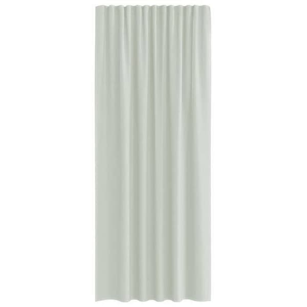 Verho - MAISON EXCLUSIVE - 2 kpl - Renkaat - Vaaleanharmaa - 100% polyesteri ljusgrått