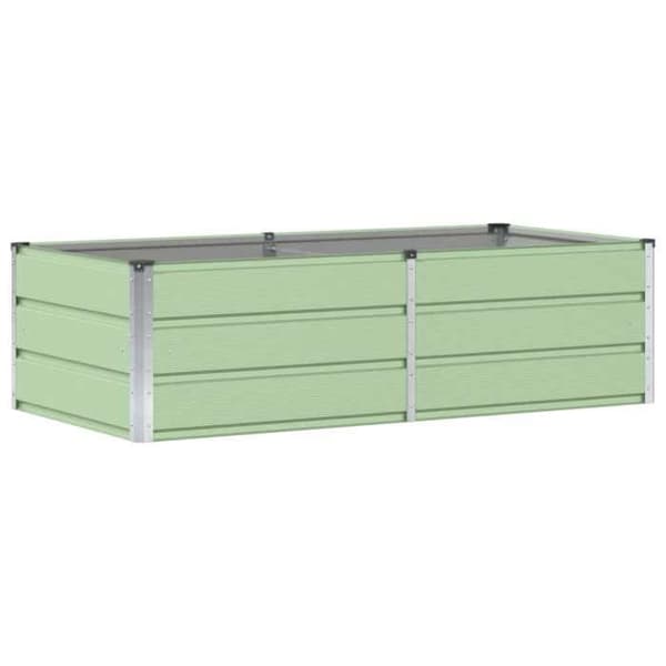 Jardiniär - EXKLUSIV HEM - 160 x 80 x 45 cm - Stål & plast - Grön - Rektangulär Grön