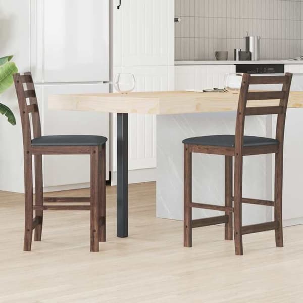 Maison Exclusive - Matstolar 2 st Massivt Gummiträ
