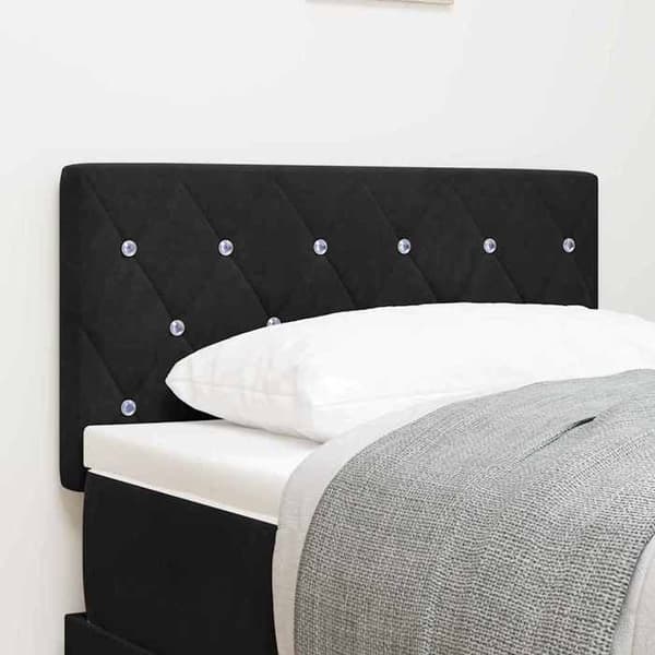 Maison Exclusive - LED-hovedgærde med sorte LED-strips 80 cm i fløjl