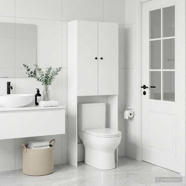 Maison Exclusive - Toalettsskåp BREDA Vit 66 x 25,5 x 190 cm Vit