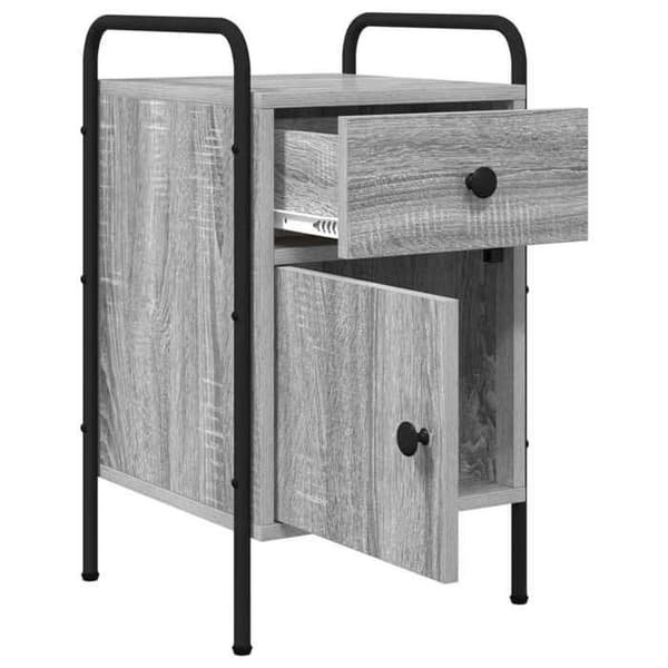 Maison Exclusive - Yöpöytä 2 kpl Sonoma harmaa 35 x 36,5 x 61 cm