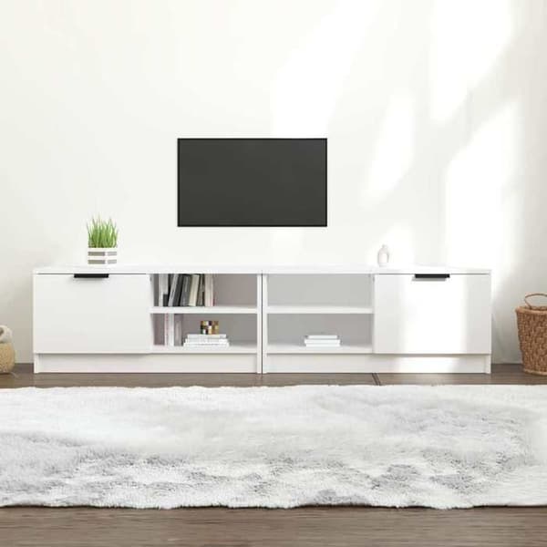 Maison Exclusive - TV-möbler 2 st Vit 80x35x36,5 cm Ingenjörsträ