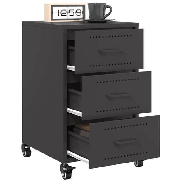 Maison Exclusive - Svart sängbord 36x39x59 cm stål