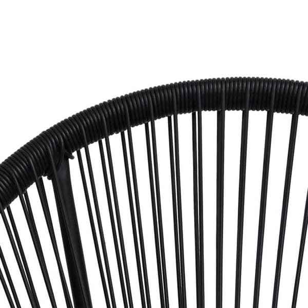 Maison Exclusive - Måneformede havestole sæt af 2 Sort Rattan
