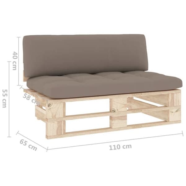 Maison Exclusive - Central soffa trädgårdspalett impregnerad furu