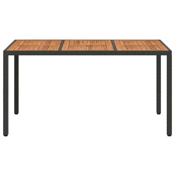 Maison Exclusive - Svart Trädgårdsbord 150 x 90 x 75 cm polyrotin