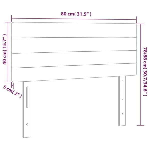 Maison Exclusive - LED Hovedgærde Sort 80x5x78/88 cm Stof Svart