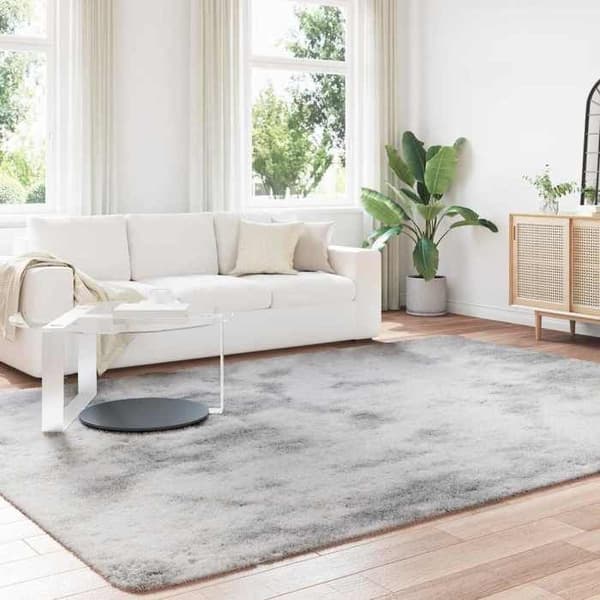 Maison Exclusive - Shaggy tæppe med lange hår NAVARRA grå sølv 240x340 cm