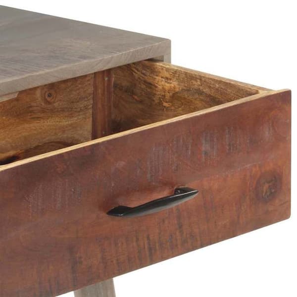 Maison Exclusive - Konsolbord Grå 110x35x75 cm Massivt mangotræ rå Grå