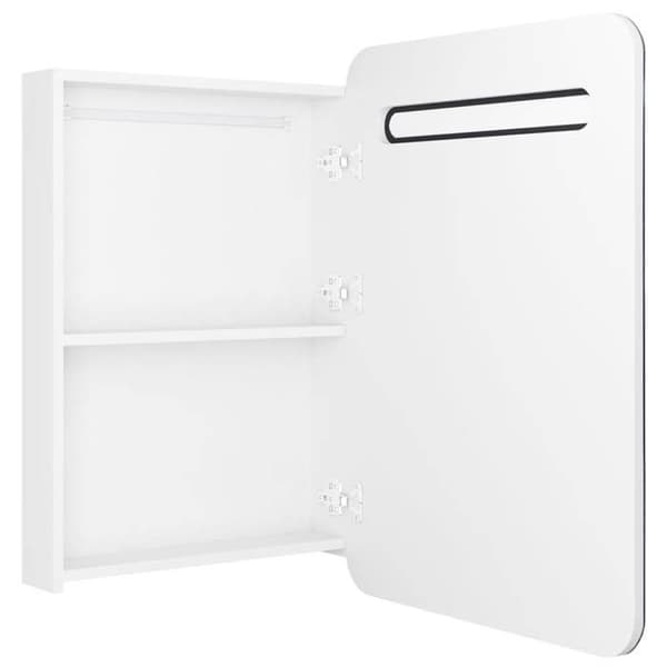 Maison Exclusive - Spegelskåp med LED-ljus Vit blank 60x11x80cm