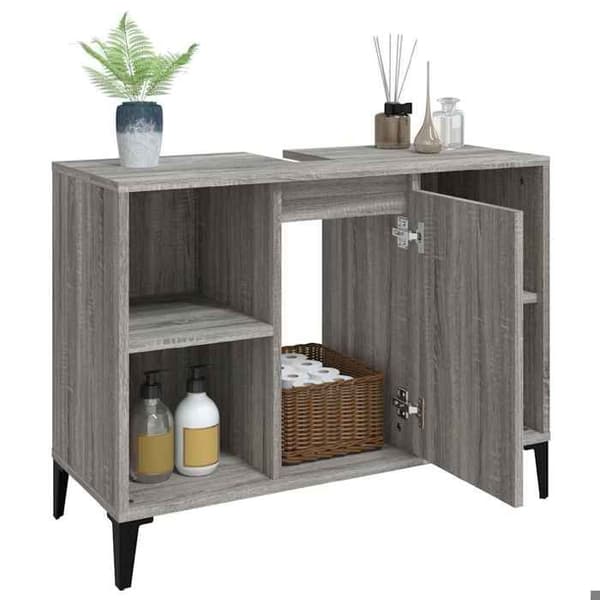 Maison Exclusive - Diskbänk möbel sonoma grå 80x33x60 cm ingenjörsträ
