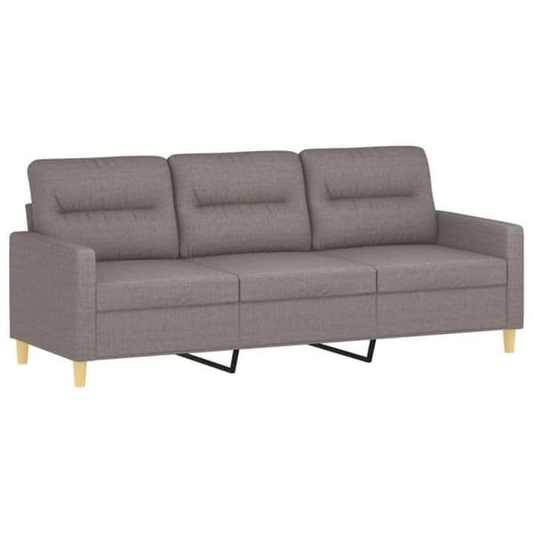 Maison Exclusive - 3-delars soffgrupp med kuddar i taupe tyg Mol