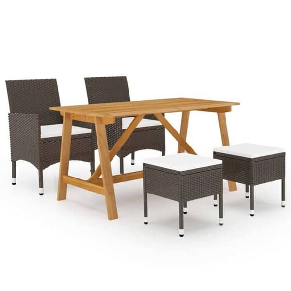 Maison Exclusive - Trädgårdsset 5 delar Brun brun