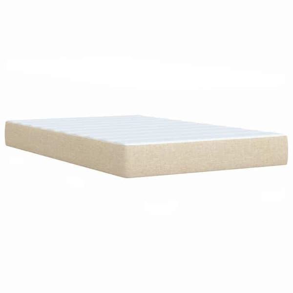 Maison Exclusive - Boxspring säng med madrass Crème 120 x 190 cm Tyg Grädde