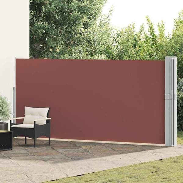 Sammenklappelig sideopbevaring - EKSKLUSIV HUS - 170 x 1200 cm - Brun - UV-bestandig polyester - Automatisk tilbagevenden brun