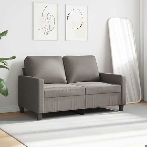 Maison Exclusive - Soffa 2-sits Taupe 120 cm Tyg