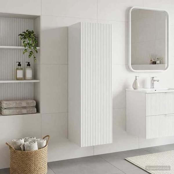 Maison Exclusive - Väggmonterad Badrumsskåp Vit Glansig 33 x 34,5 x 60 cm Strålande vit
