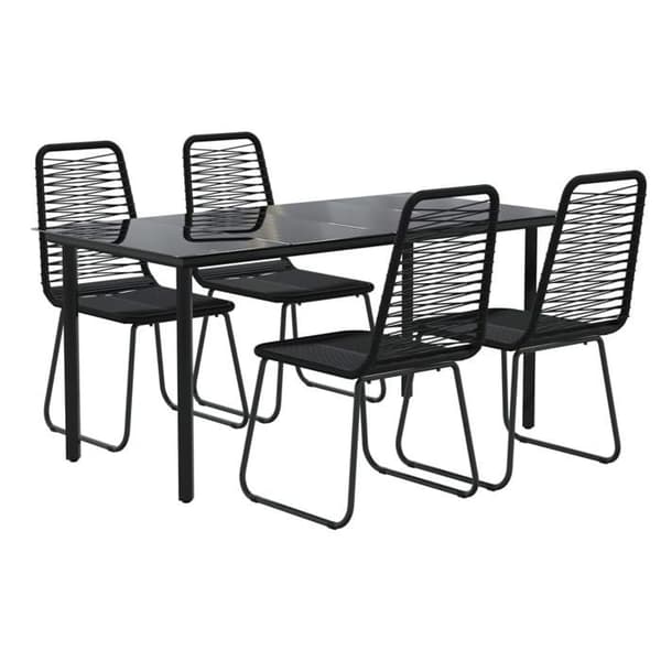 Maison Exclusive - Trädgårdsset 5 delar Svart