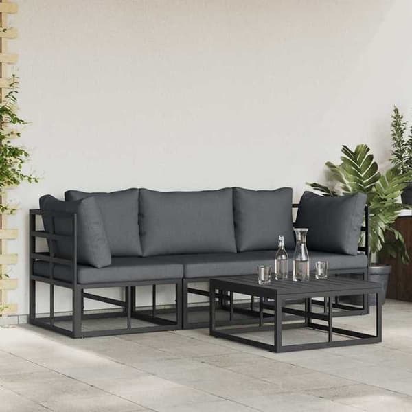 Maison Exclusive - 4-delt have-sofa sæt i sort metal Svart