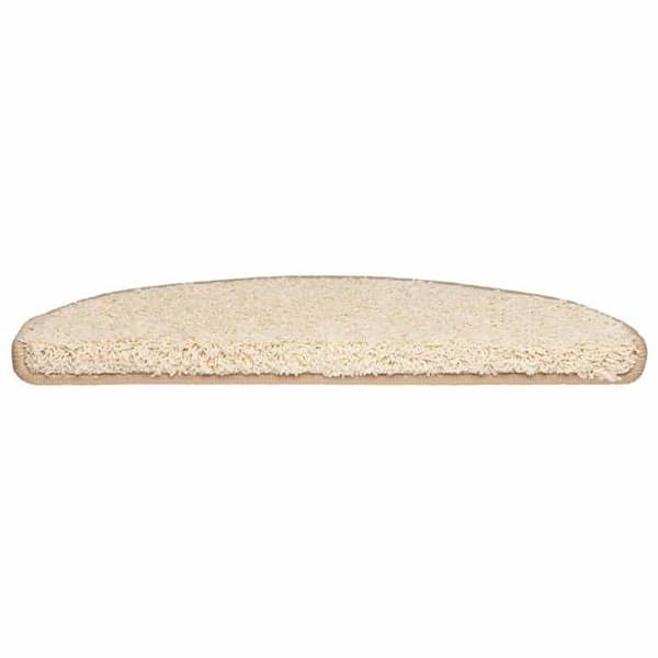 Maison Exclusive - Trappmatta 20 delar 65 x 21 x 4 cm Kräm Halvcirkelformad Stor Grädde
